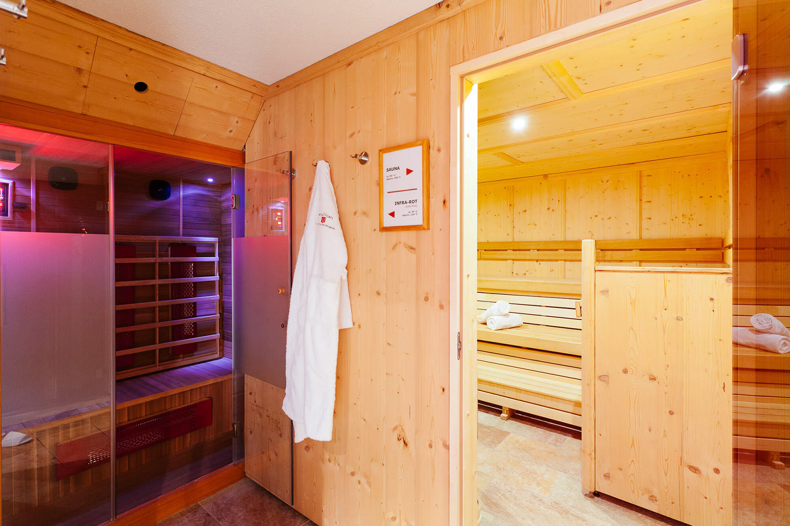 Sauna, Infrarot-Kabine und mehr für Ihre Erholung